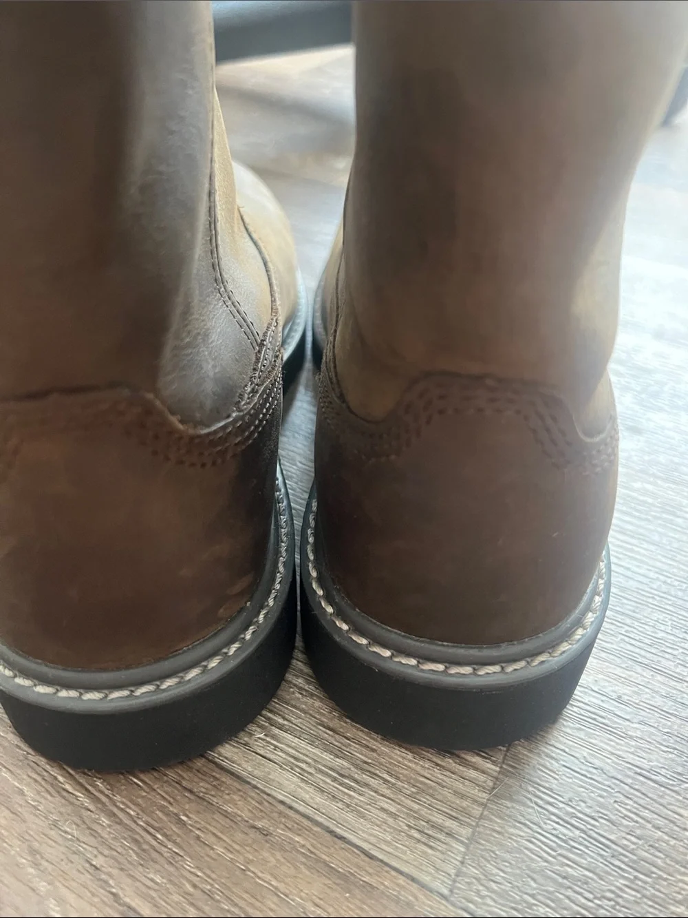 Wolverine Brown Leather Pull-On Work Boots